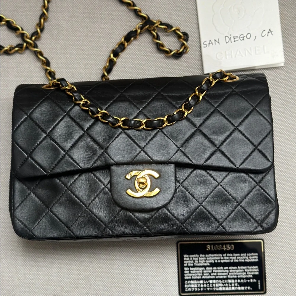 ❌ SOLD ❌ CHANEL VINTAGE Small Classic Flap 24K Gold - Picture 16 of 16